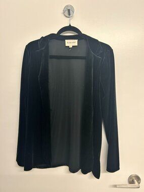 Black draped velvet cardigan | TJ Maxx | Size Small